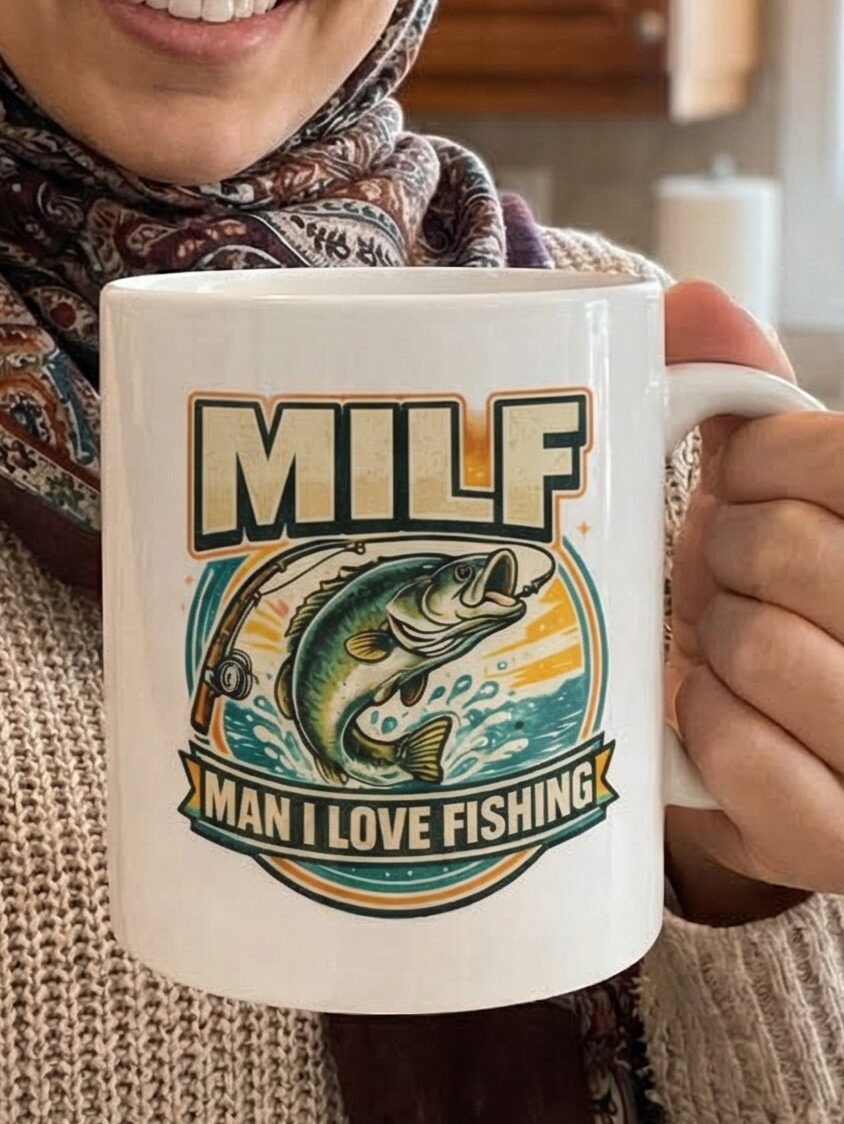 MILF Man I Love Fishing Retro Angler Mug