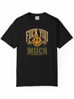 Sarcastic Smiley Skeleton Hands Rude Funny Graphic Tee