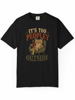 Too Peopley Outside Introvert Cat Graphic Tee