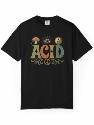 Retro Psychedelic Acid Lettering Sci-Fi Graphic Tee