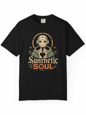 Synthetic Soul Retro Robot Gamer Graphic Tee