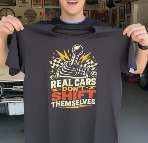 Manual Gear Car Enthusiast Sarcastic Humor Unisex Graphic Tee photo review