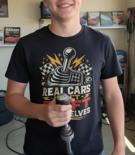Manual Gear Car Enthusiast Sarcastic Humor Unisex Graphic Tee photo review