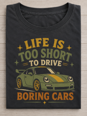 Boring Cars Vintage Auto Enthusiast Humor Graphic Tee