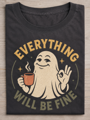 Everything Will Be Fine Ghost Coffee Graphic Tee