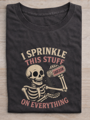 Sarcasm Skeleton Sprinkle Vintage Dark Humor Graphic Tee