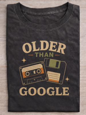 Older Than Search Engines Retro Tech Humor Graphic Tee
