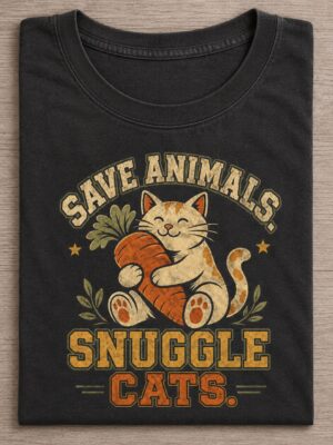 Snuggle Cats Animal Lover Graphic Tee
