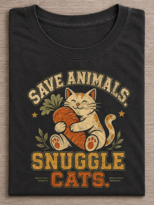 Snuggle Cats Animal Lover Graphic Tee