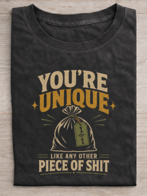 You're Unique Piece Of Shit Sarcastic Graphic Tee