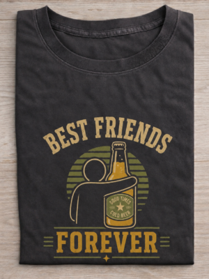 Best Friends Forever Funny Beer Graphic Tee