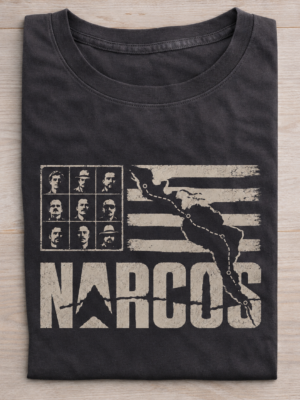 Retro Cartel Route Crime Map Vintage Graphic Tee