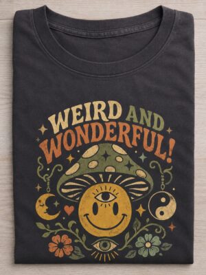 Weird And Wonderful Mushroom Surreal Sci-Fi Graphic Tee