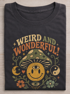 Weird And Wonderful Mushroom Surreal Retro Graphic Tee