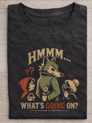 Fairy Tale Wolf Confusion Funny Graphic Tee