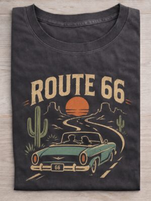 Route 66 Road Trip Desert Drive Graphic Tee