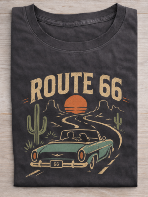 Route 66 Road Trip Desert Drive Graphic Tee