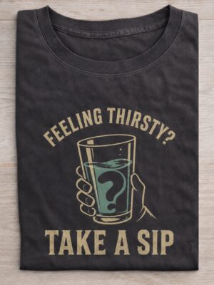 Feeling Thirsty Take A Sip Funny Graphic Tee