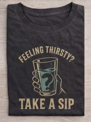 Feeling Thirsty Take A Sip Funny Graphic Tee