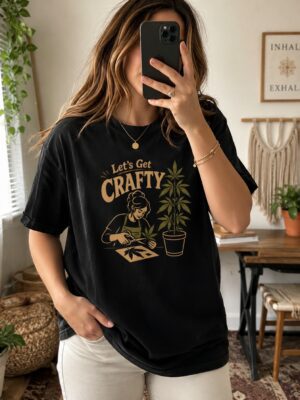 Lets Get Crafty Botanical Hobby Plant Lover Graphic Tee