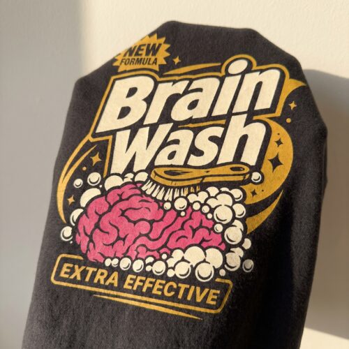 Brain Wash Smart Humor Sarcastic Gift Unisex Graphic Tee photo review