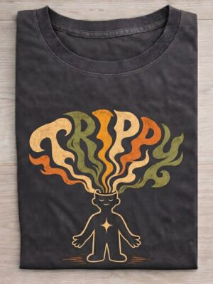 Trippy Mindwave Surreal Psychedelic Style Graphic Tee