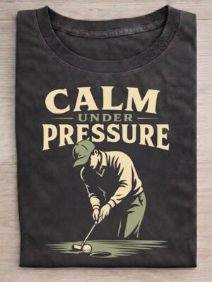 Calm Under Pressure Golf Humor Graphic Tee