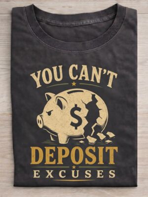 You Cannot Deposit Excuses Money Motivation Tee