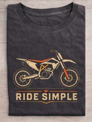Ride Simple Dirt Bike Motocross Graphic Tee
