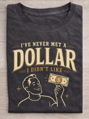 Dollar Lover Money Humor Vintage Graphic Tee