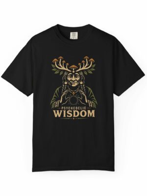 Psychedelic Wisdom Shaman Vision Sci-Fi Graphic Tee