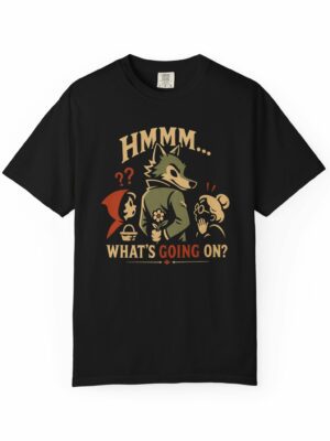 Fairy Tale Wolf Confusion Book Lover Graphic Tee