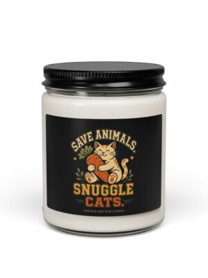 Save Animals Snuggle Cats Cute Cat Soy Candle