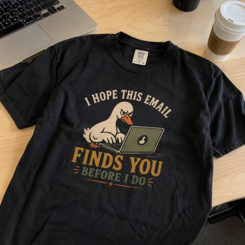 Angry Goose Email Office Humor Graphic Tee photo review